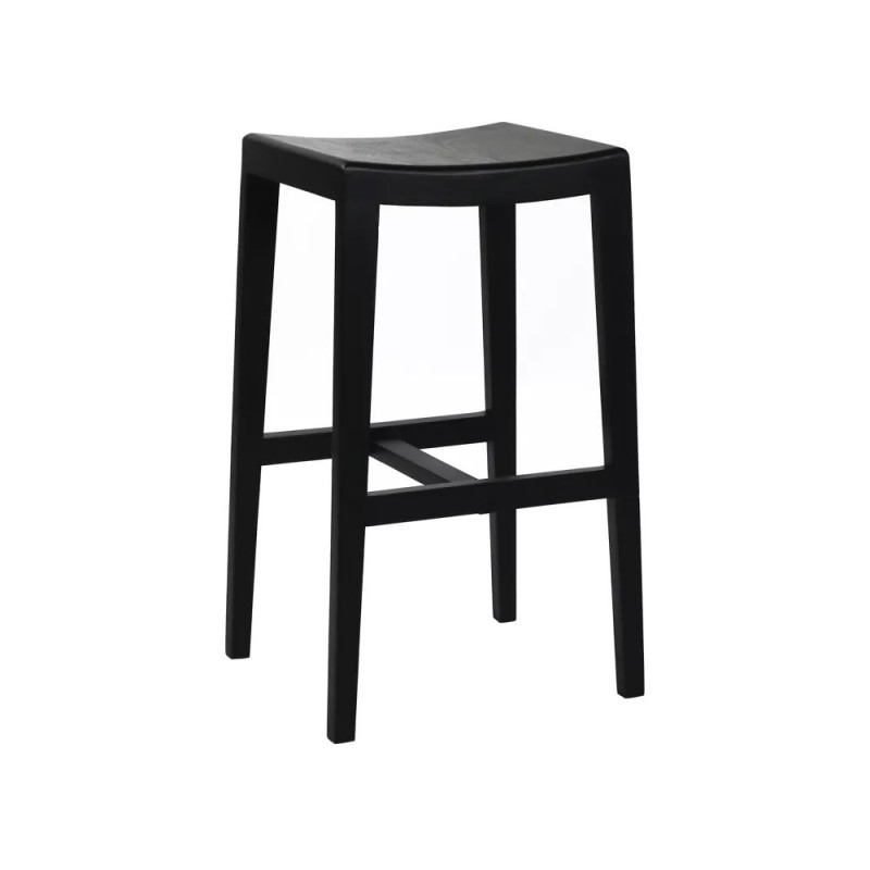 BARSTOOL MW PAGODA BLACK MANGO WOOD - CHAIRS, STOOLS